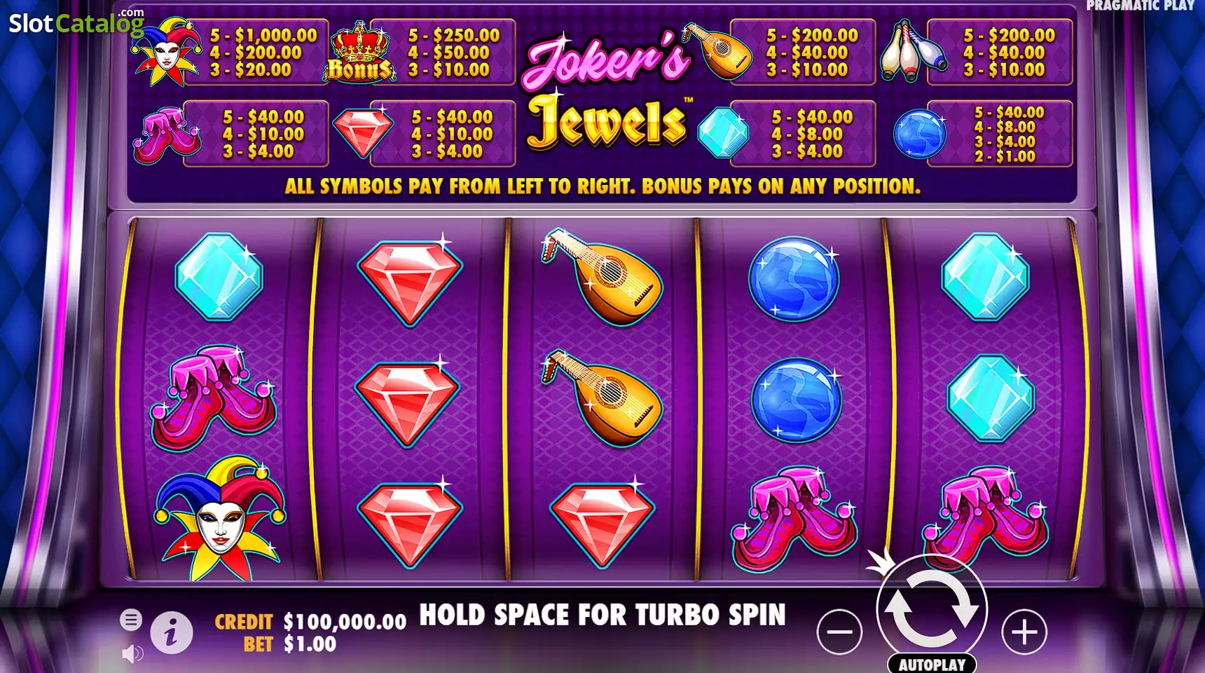 Joker Jewels demo gratis con carretes y símbolos oficiales
